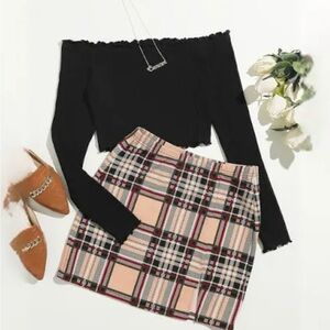❌SOLD❌SHEIN mini skirt | Plaid print